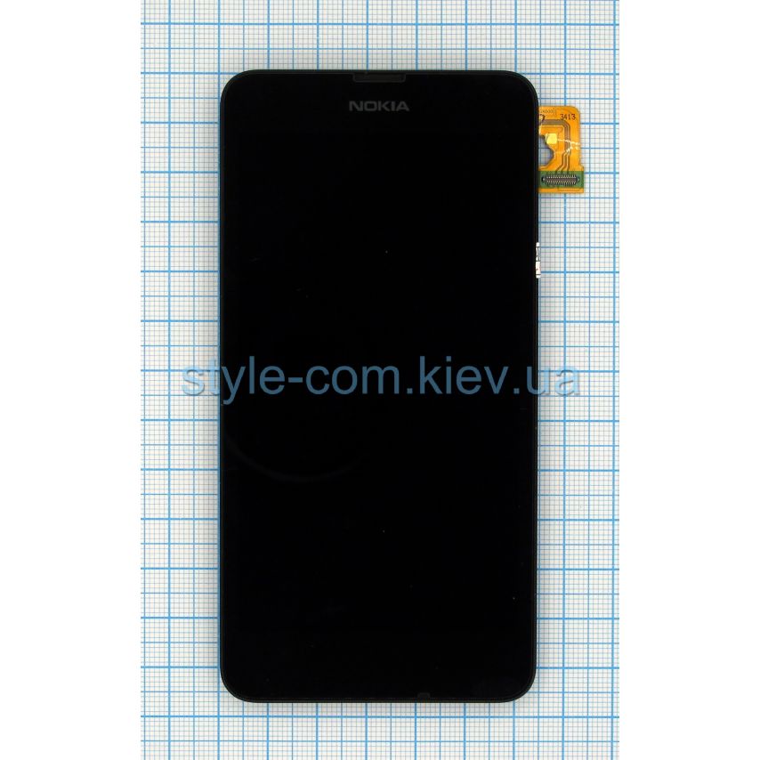 Дисплей (LCD) для Nokia Lumia 630 с тачскрином и рамкой black Original Quality