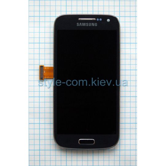 Дисплей (LCD) для Samsung S4 Mini/i9190 с тачскрином и рамкой blue (TFT) China Original