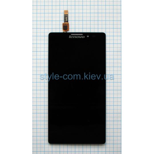 Дисплей (LCD) для Lenovo K910 с тачскрином black Original Quality