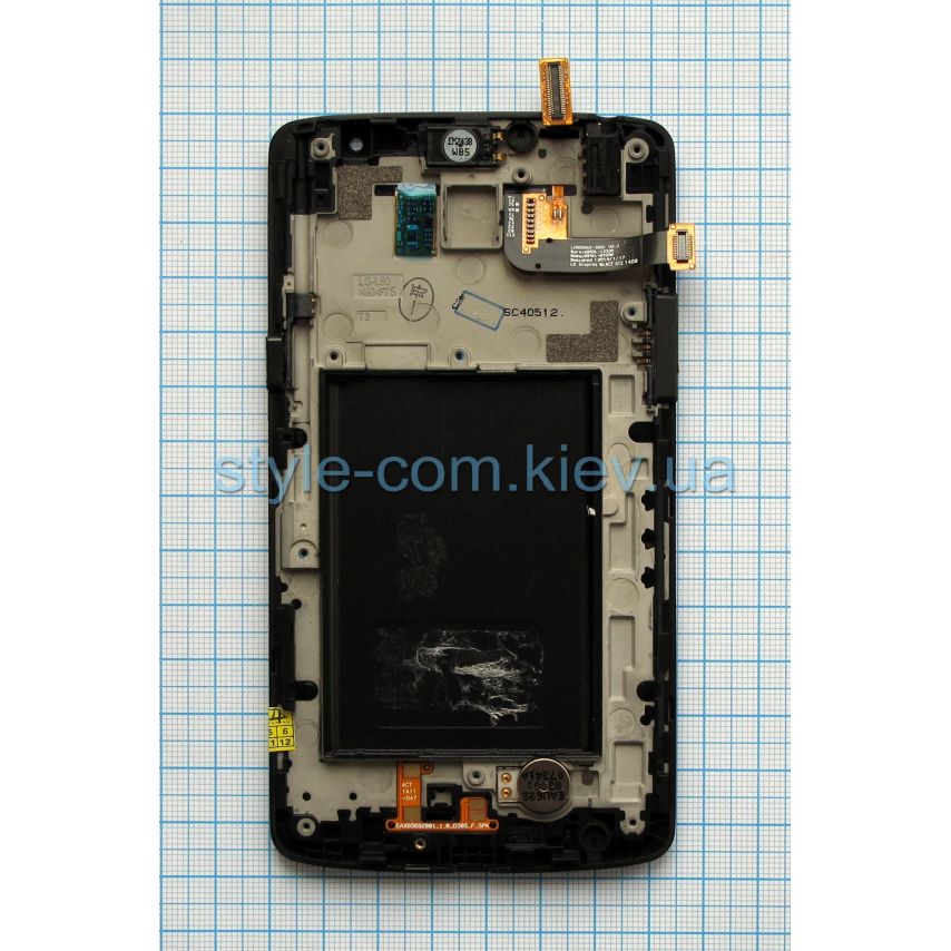 Дисплей (LCD) LG D385/L80 Dua + тачскрин с рамкой black orig