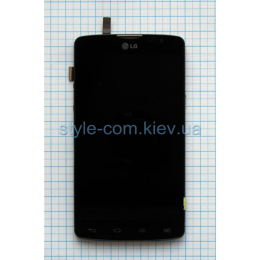 Дисплей (LCD) LG D385/L80 Dua + тачскрин с рамкой black orig