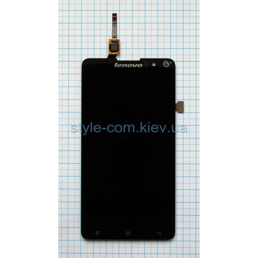 Дисплей (LCD) для Lenovo S898T с тачскрином black Original Quality