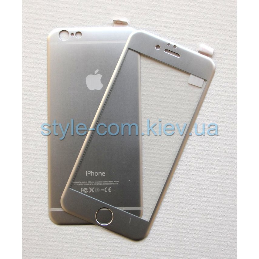 Захисне (переднє+заднє) скло для Apple iPhone 6, 6s silver