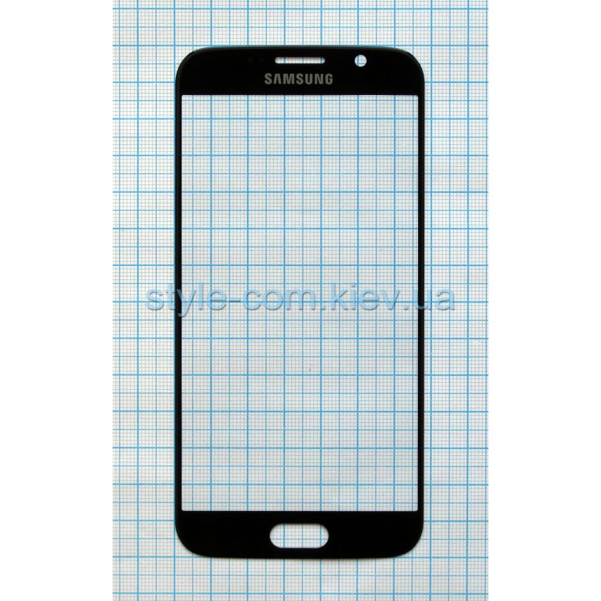 Скло дисплея для переклеювання Samsung Galaxy S6/G920 (2015) dark blue Original Quality