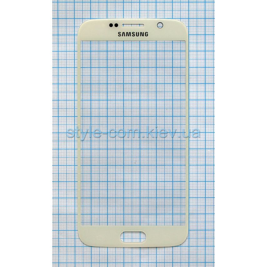 Скло дисплея для переклеювання Samsung Galaxy S6/G920 (2015) white Original Quality