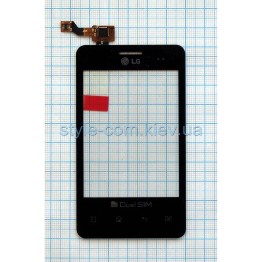 Тачскрин (сенсор) для LG Optimus L3 Dual E405 black High Quality